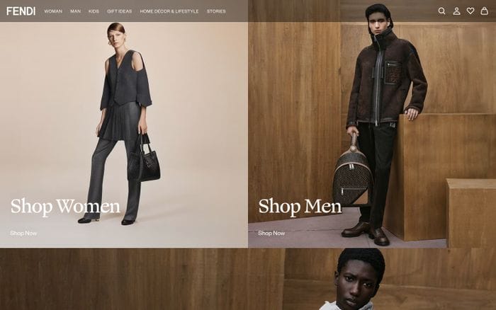 Fendi website preview