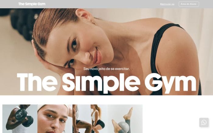 The Simple Gym website preview