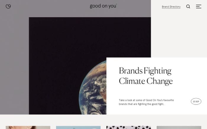 Good On You website preview