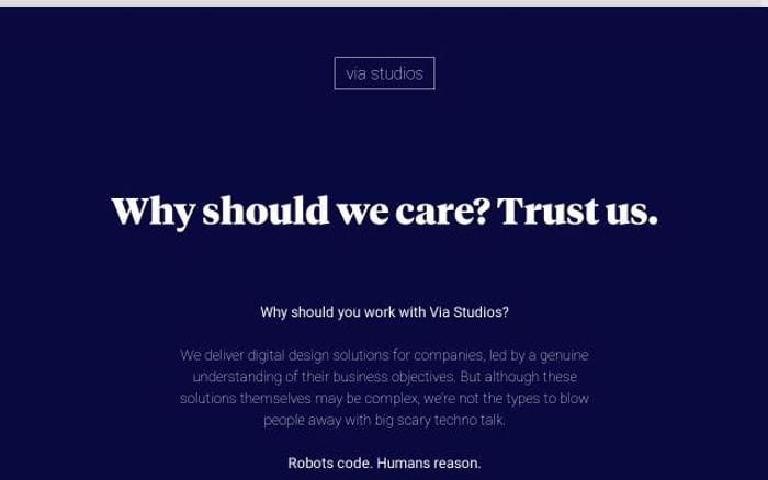 Viastudios website preview