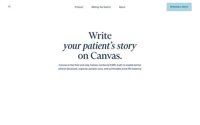 Canvas Medical website preview
