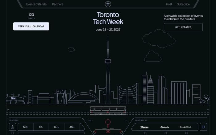 Toronto Tech Week website preview