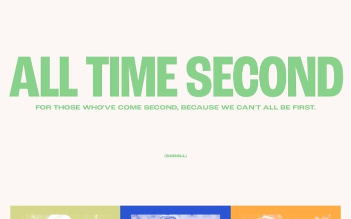 All Time Second website preview