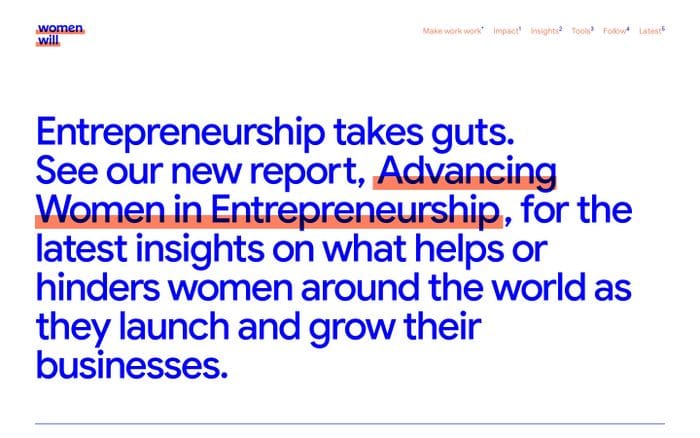 Women Will website preview