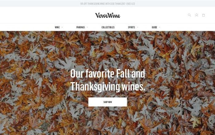 Vervewine website preview