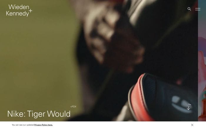 Wieden+Kennedy website preview