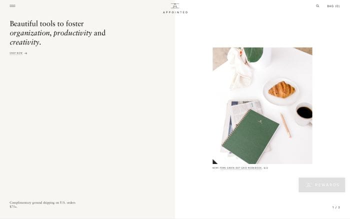 Appointed – Beautiful Tools to Inspire Beautiful Work website preview