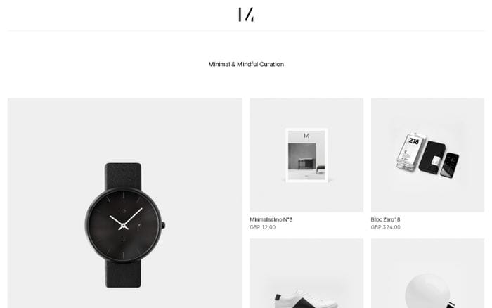 Minimalissimo Shop – Minimal & Mindful Curation website preview