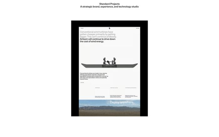 Standard Projects website preview