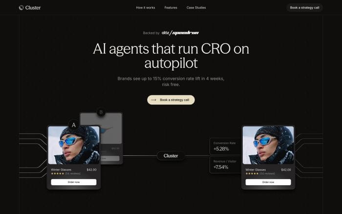 Cluster website preview
