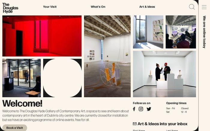 The Douglas Hyde Gallery website preview