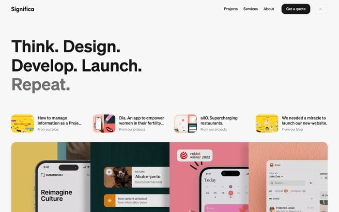 Significa website preview