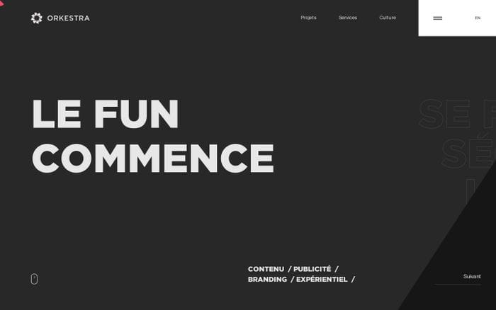 Orkestra website preview