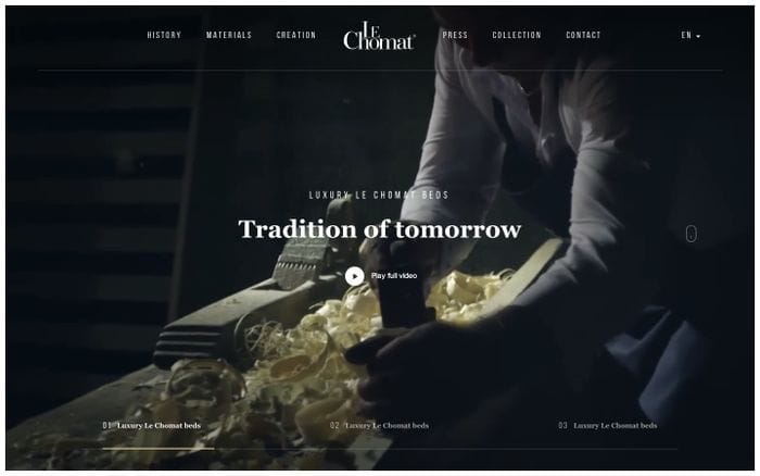 Luxury Le Chomat beds | Le Chomat website preview