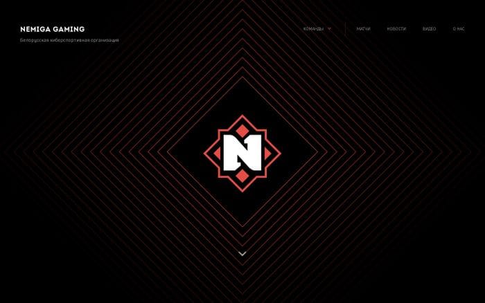 Nemiga Gaming — Главная website preview