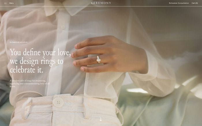 Ceremony website preview