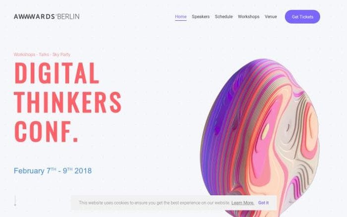Conference website preview