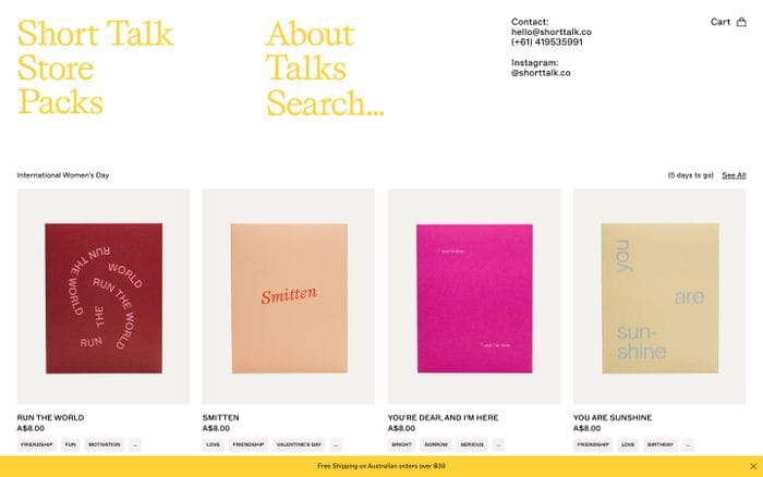 Short Talk website preview