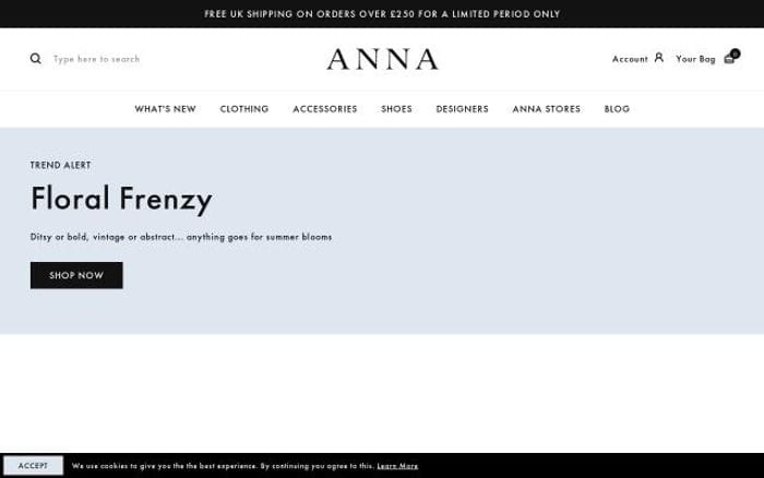 Shopatanna website preview