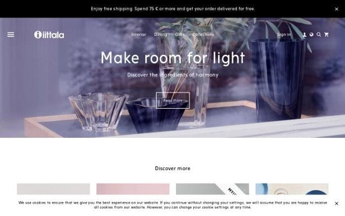 Iittala website preview