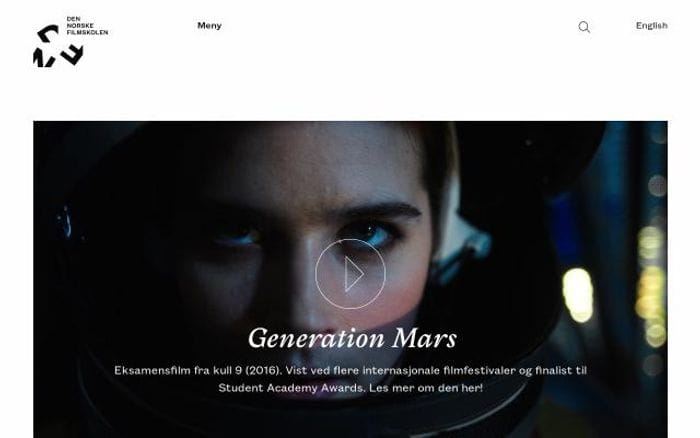 Filmskolen website preview