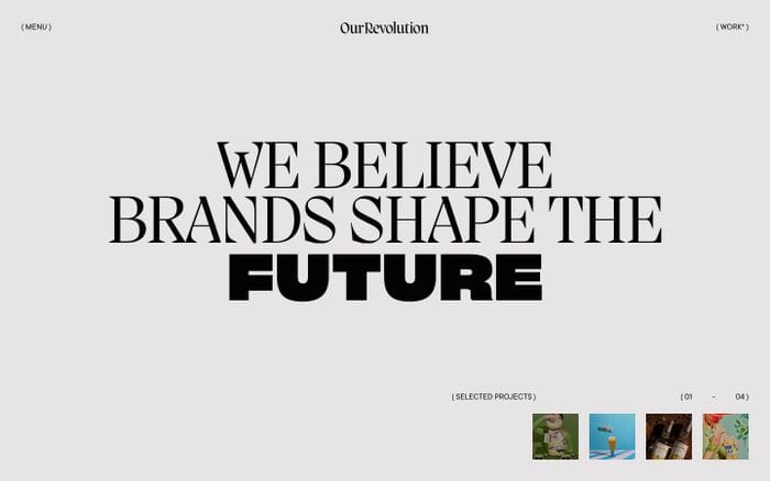 Our revolution website preview