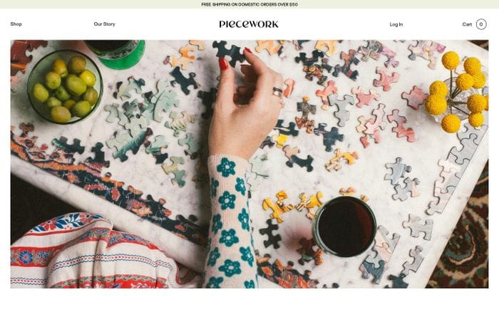 Piecework Puzzles website preview
