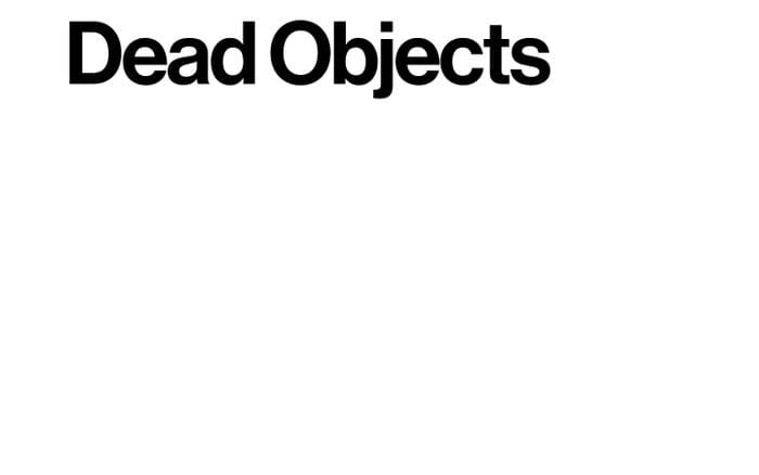 Dead Objects website preview