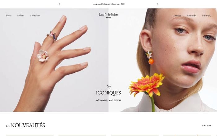 Les Néréides website preview
