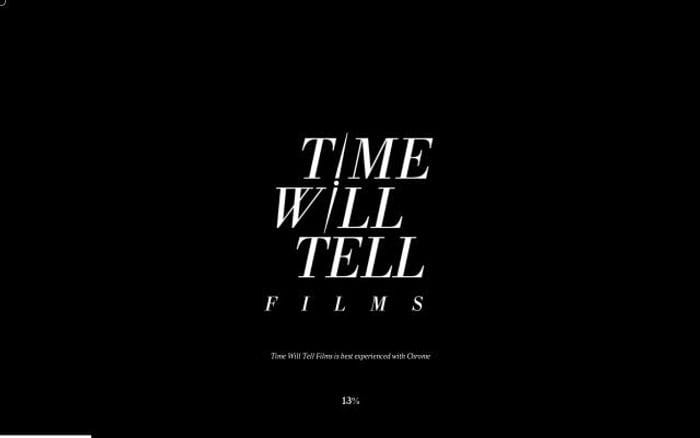 Timewilltellfilms website preview