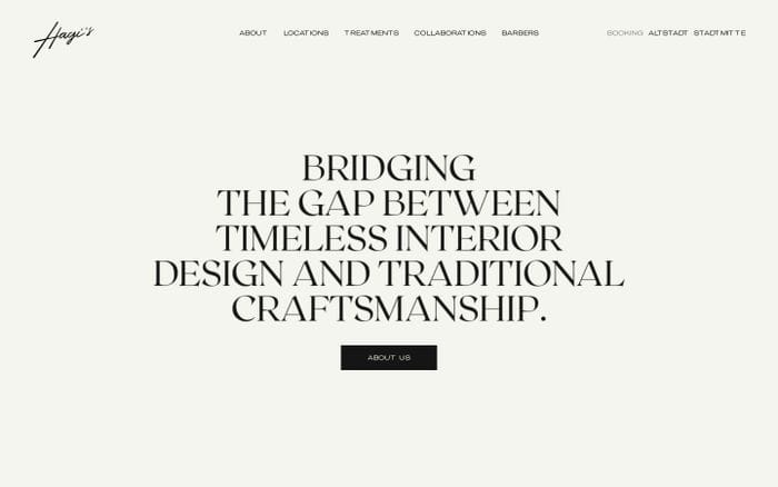Hagi's Barber Shop website preview