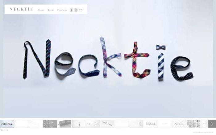 Necktie website preview