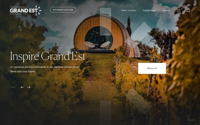 Agence régionale du tourisme Grand Est website preview