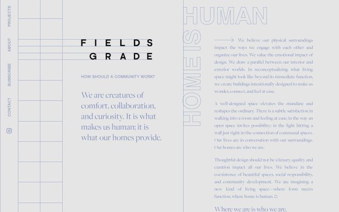 Fields Grade website preview
