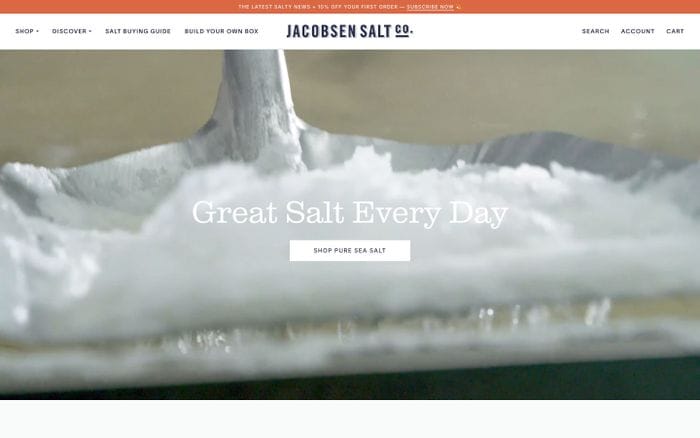 Jacobsen Salt website preview