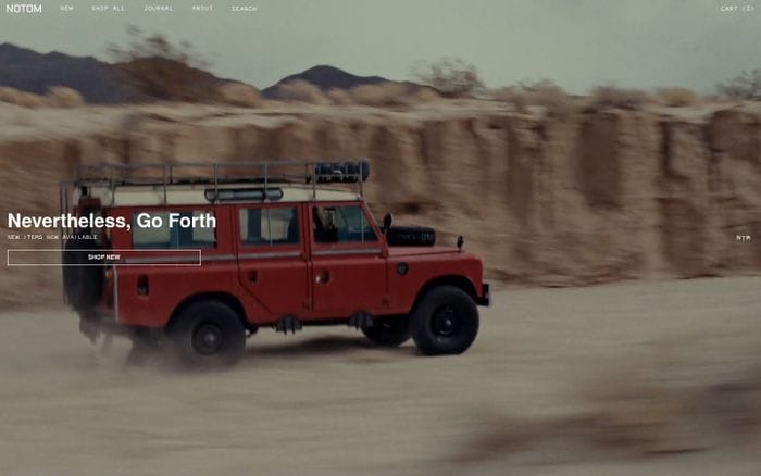 Notom website preview
