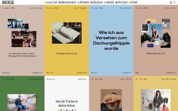 Beige website preview