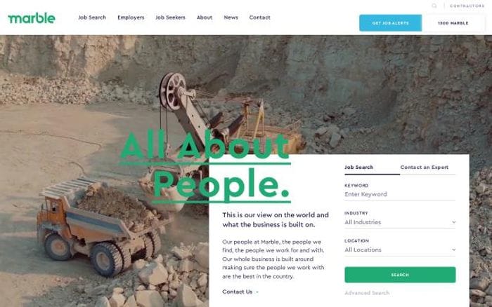 Marble website preview