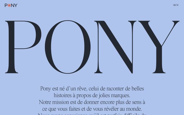 Agence Pony website preview