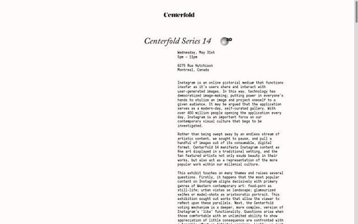 Centerfold website preview