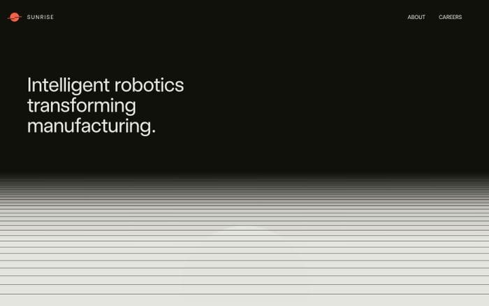 Sunrise Robotics website preview