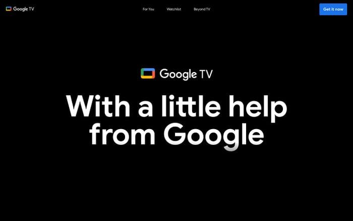 Google TV website preview