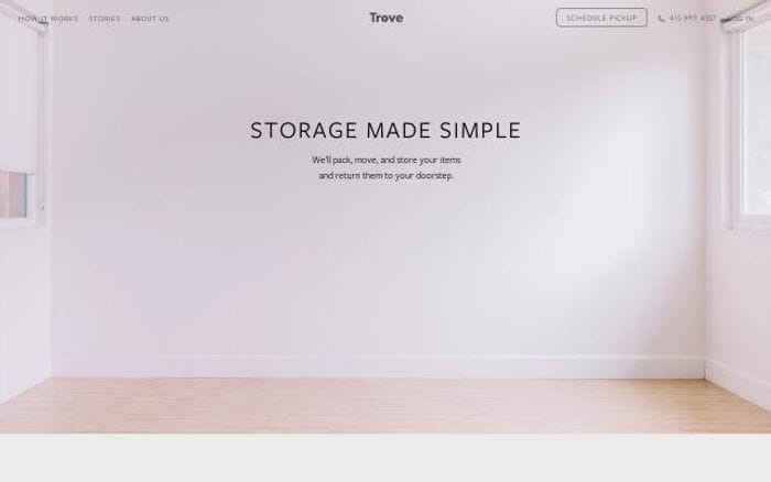 Mytrove website preview