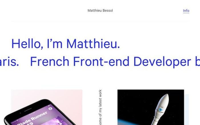 Matthieubessol website preview