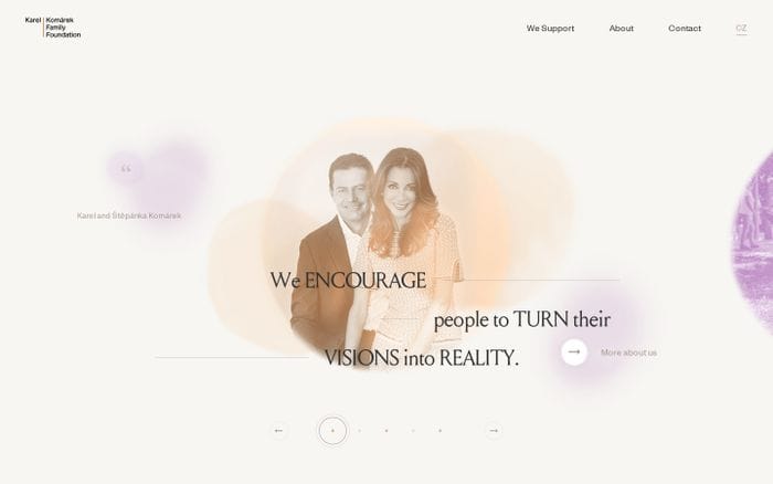 Karel Komárek family foundation website preview