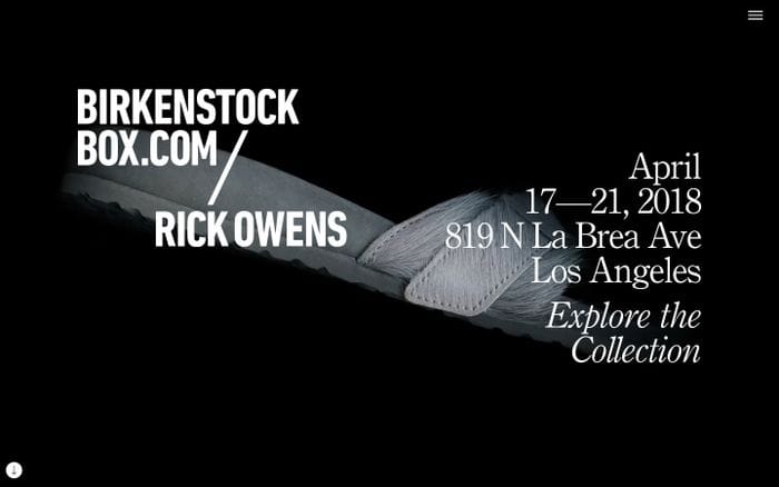 Birkenstock Box website preview