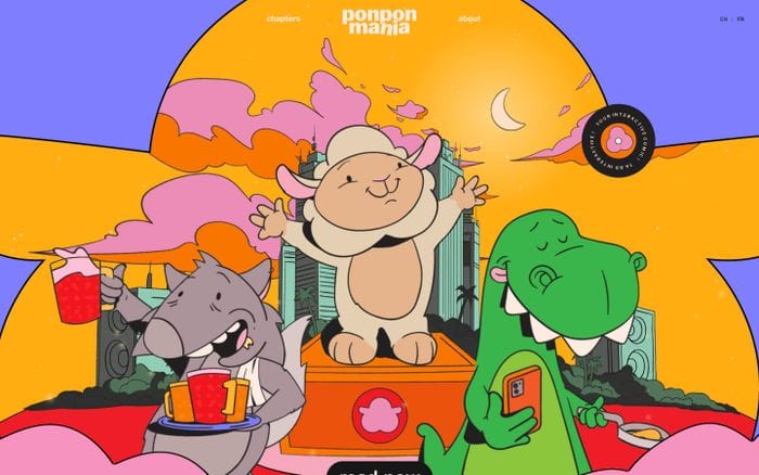 Ponpon Mania website preview