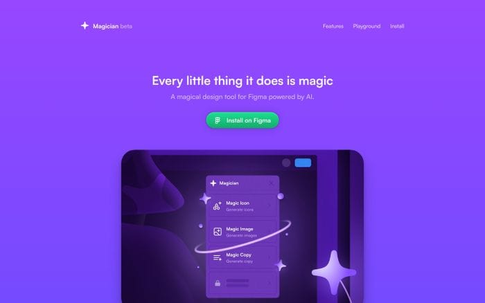 Magician for Figma website preview