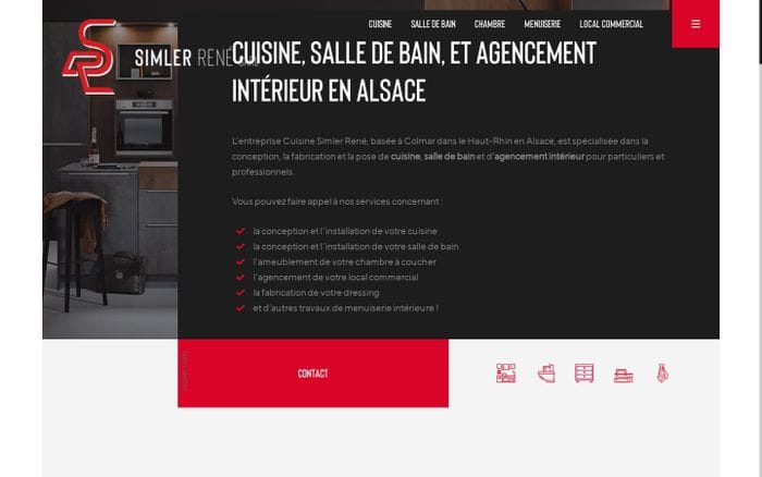 Cuisine, salle de bain, et agencement intérieur en Alsace - Simler René website preview