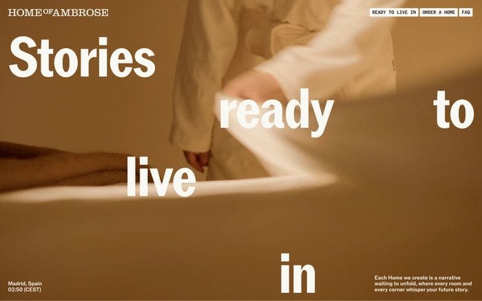 Home of Ambrose website preview